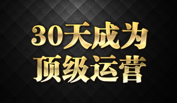 30天成为顶级运营