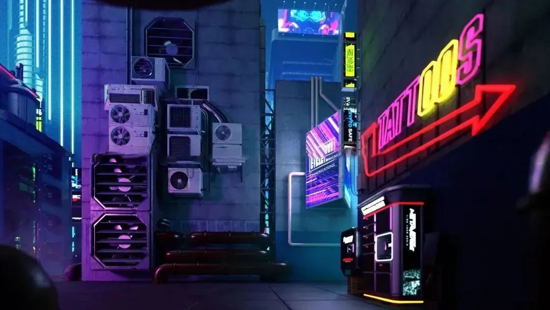 【715期】这些赛博朋克风的3D模型也太火了吧，B站都传疯了！