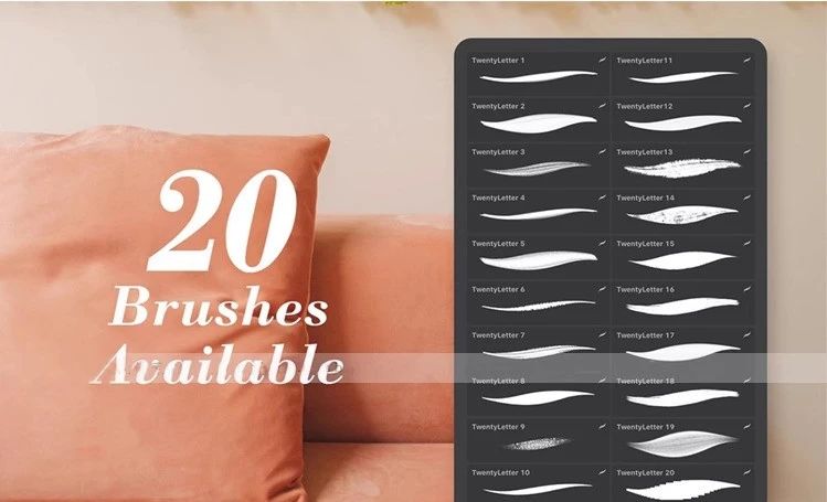 ​【1144期】粉笔油画马克笔艺术字涂鸦英文书写procreate笔刷～